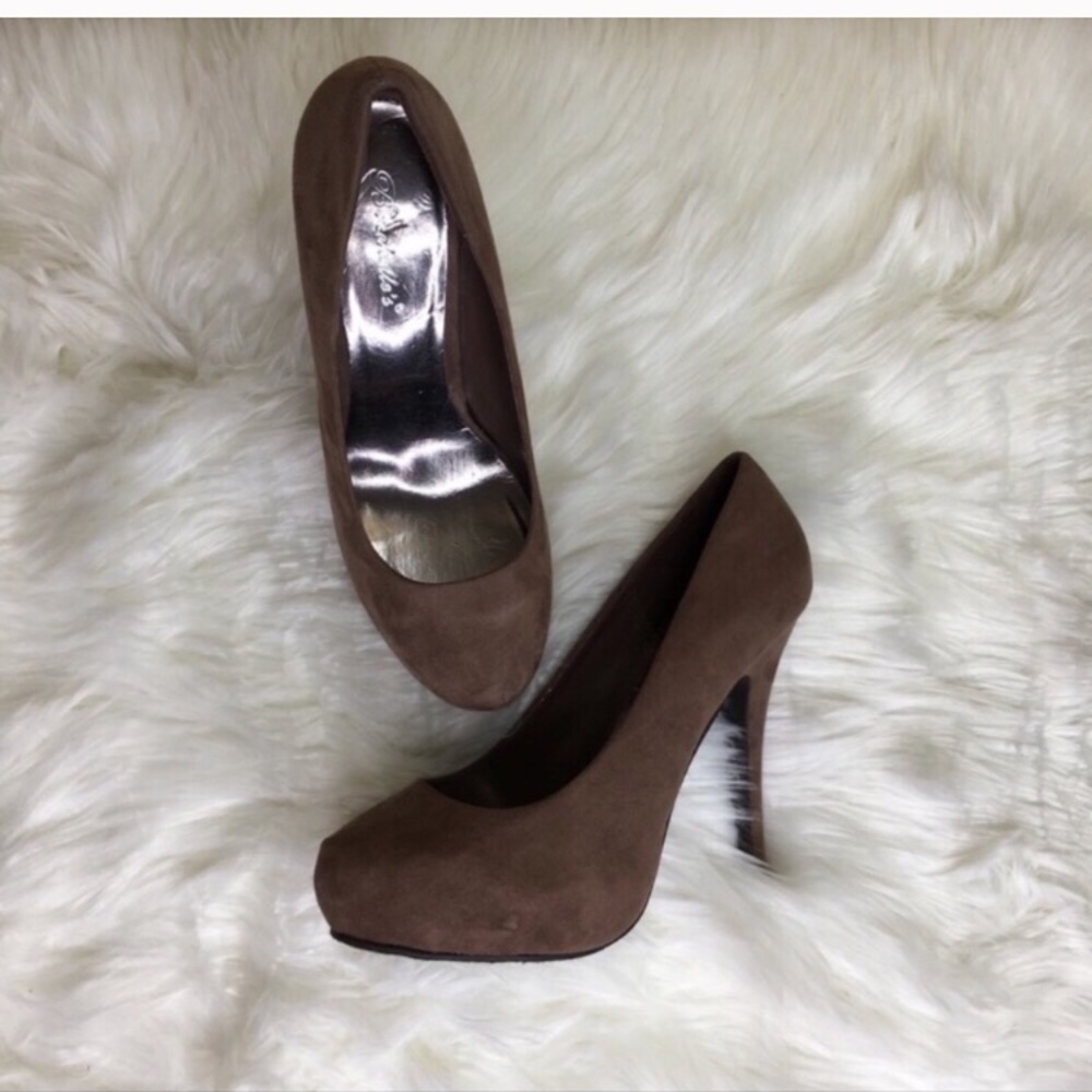 Brecklless suede platform brown shoes